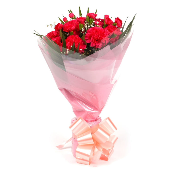 A Beautiful Red Carnations MelodyBeautiful Red Carnations Melody and foliage to create this beautifully scented bouquet. Beautifully wrapped and tied with ribbon before being delivered. A Beautiful Bouquet Hand Tied Flowers. Delivering Great Value Fresh C
