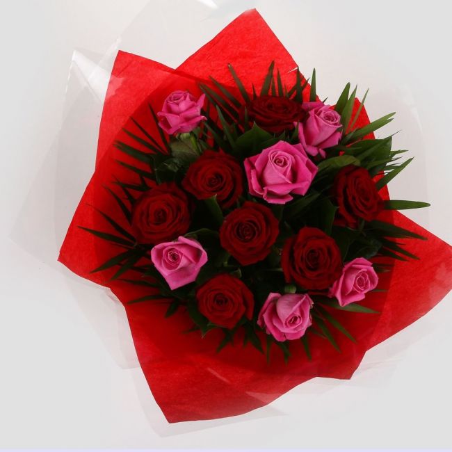 12 Blush Roses Bouquet – Happy Days Factory