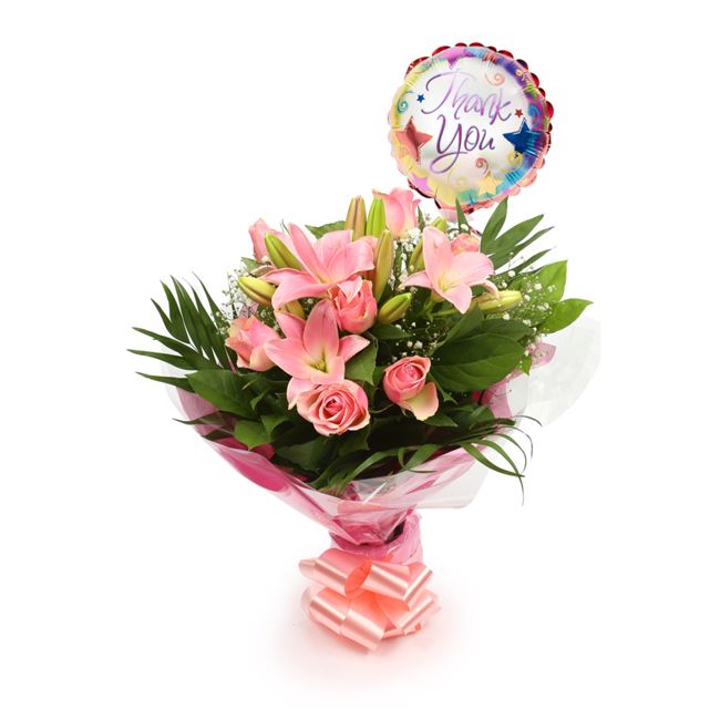 Thank You Balloon & Jewel Bouquet