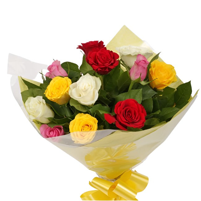12 Beautiful Mixed Roses – Happy Days Factory