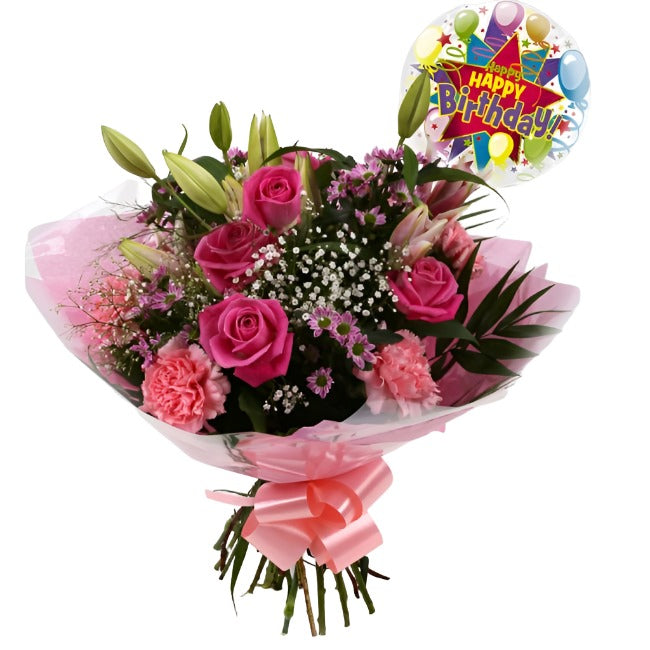 Birthday Balloon & Crystal Bouquet